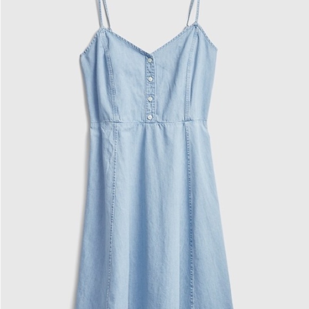 Gap Fit & Flare Cami Denim Dress, Size 6